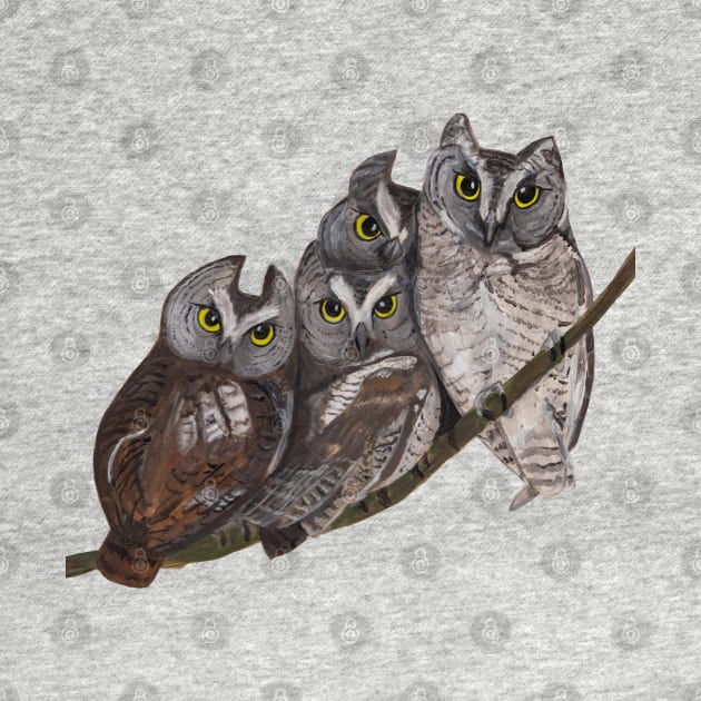 Baby Screech Owls by Peleegirl